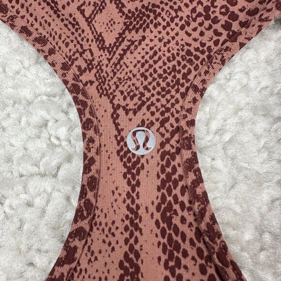 Lululemon Cool Racerback Snakeskin Print Desert Snake Bark Berry - Picture 7 of 12